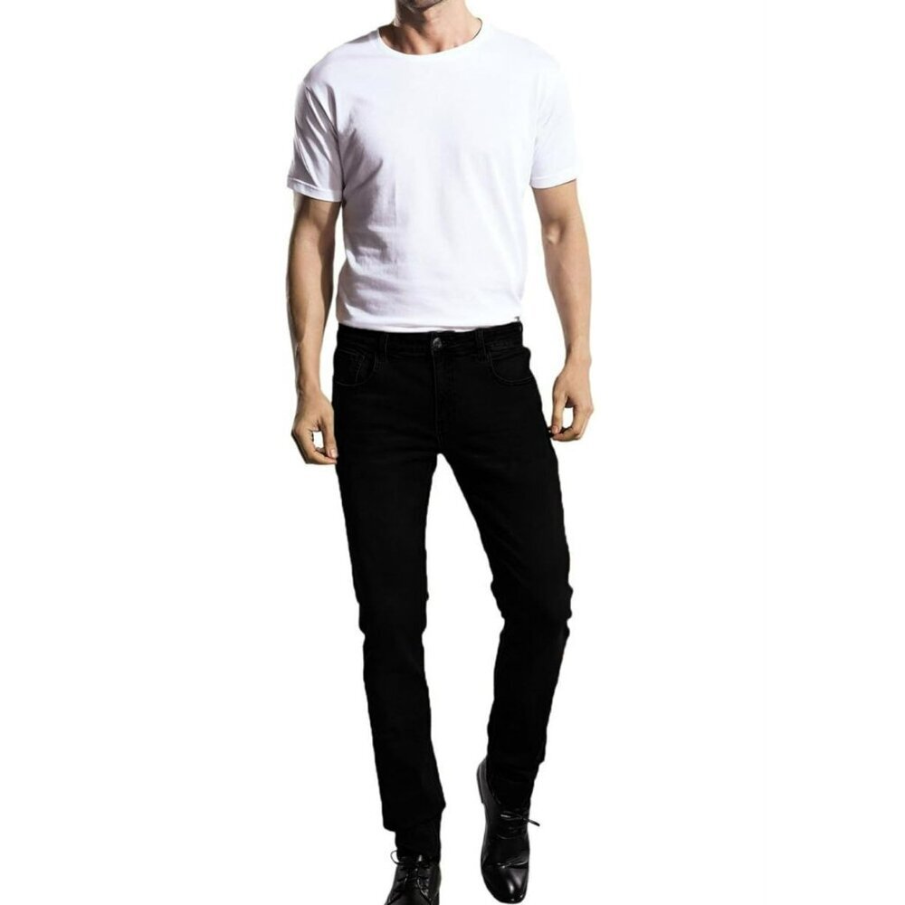 ❤️HP❤️ ZLZ Slim Fit Stretch Stretch Jeans Black Men's Size 32 x 32 - Picture 2 of 12